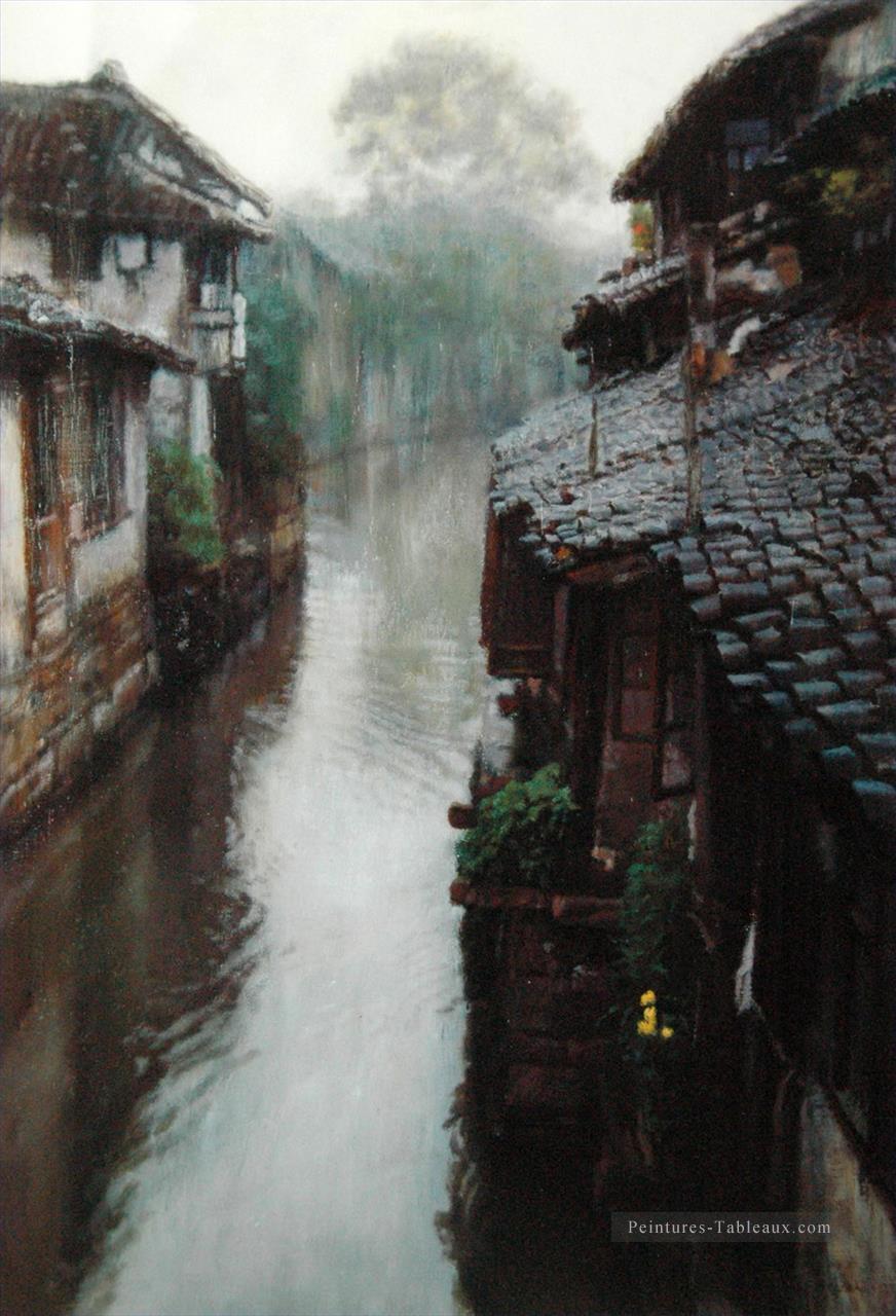 Villes de l’eau Ripples chinois Chen Yifei Peintures à l'huile